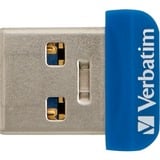 Verbatim Store 'n' Stay NANO - Memoria USB 3.0 da 32 GB - Blu blu, 32 GB, USB tipo A, 3.2 Gen 1 (3.1 Gen 1), Cuffia, 3 g, Blu