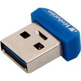 Verbatim Store 'n' Stay NANO - Memoria USB 3.0 da 64 GB - Blu blu, 64 GB, USB tipo A, 3.2 Gen 1 (3.1 Gen 1), Cuffia, 3 g, Blu