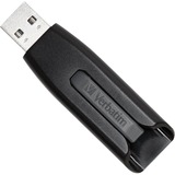 Verbatim V3 - Memoria USB 3.0 128 GB - Nero, Chiavetta USB Nero, 128 GB, USB tipo A, 3.2 Gen 1 (3.1 Gen 1), 80 MB/s, Lamina di scorrimento, Nero