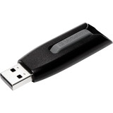 Verbatim V3 - Memoria USB 3.0 128 GB - Nero, Chiavetta USB Nero, 128 GB, USB tipo A, 3.2 Gen 1 (3.1 Gen 1), 80 MB/s, Lamina di scorrimento, Nero