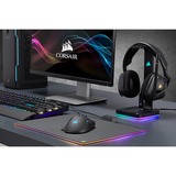 Corsair ST100 RGB Premium Cuffia Nero, Supporto Nero, Cuffia, Interno, Nero