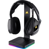 Corsair ST100 RGB Premium Cuffia Nero, Supporto Nero, Cuffia, Interno, Nero