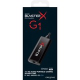 Creative Sound BlasterX G1 7.1 canali USB, Scheda audio Nero, 7.1 canali, 24 bit, 93 dB, USB