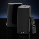 Creative T100 Range completo Nero Con cavo e senza cavo 20 W, Altoparlante PC Nero, Range completo, 2.0 canali, Con cavo e senza cavo, 20 W, 50 - 20000 Hz, Nero