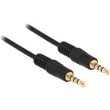 DeLOCK 3.5mm - 3.5mm, 0.5m cavo audio 0,5 m Nero Nero, 0.5m, 3.5mm, Maschio, 3.5mm, Maschio, 0,5 m, Nero