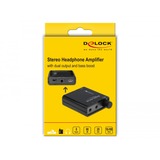 DeLOCK 64056 amplificatore per cuffia Nero Nero, 90 dB, 16 - 100 Ω, 20 - 20000 Hz, 3.5mm, Polimeri di litio (LiPo), 7 h