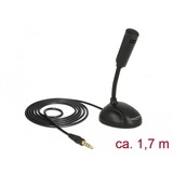 DeLOCK 65872 microfono Nero Microfono per cellulare/smartphone Nero, Microfono per cellulare/smartphone, -32 dB, 100 - 13000 Hz, 2200 Ω, Omnidirezionale, Cablato