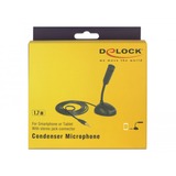 DeLOCK 65872 microfono Nero Microfono per cellulare/smartphone Nero, Microfono per cellulare/smartphone, -32 dB, 100 - 13000 Hz, 2200 Ω, Omnidirezionale, Cablato