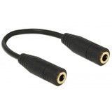 DeLOCK 65896 cavo audio 0,13 m 3.5mm Nero Nero, 3.5mm, Femmina, 3.5mm, Femmina, 0,13 m, Nero