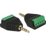 DeLOCK 65947 adattatore per inversione del genere dei cavi 3.5 mm Morsettiera Nero, Verde Nero, 3.5 mm, Morsettiera, Nero, Verde