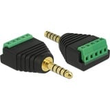 DeLOCK 65948 adattatore per inversione del genere dei cavi 4.4 mm Morsettiera Nero, Verde Nero, 4.4 mm, Morsettiera, Nero, Verde