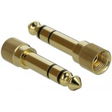 DeLOCK 65983 adattatore per inversione del genere dei cavi 6.35mm 3.5mm Oro oro, 6.35mm, 3.5mm, Oro