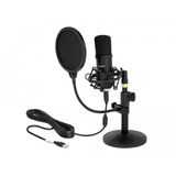 DeLOCK 66300 microfono Nero Nero, -38 dB, 30 - 16000 Hz, 24 bit, 192 kHz, Unidirezionale, Cablato