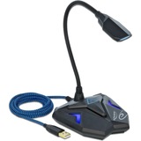 DeLOCK 66330 microfono Nero, Blu Microfono per console di gioco Nero/Blu, Microfono per console di gioco, -30 dB, 50 - 16000 Hz, 2200 Ω, 16 bit, 44,1 kHz