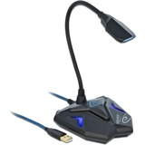 DeLOCK 66330 microfono Nero, Blu Microfono per console di gioco Nero/Blu, Microfono per console di gioco, -30 dB, 50 - 16000 Hz, 2200 Ω, 16 bit, 44,1 kHz