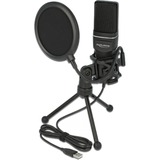 DeLOCK 66331 microfono Nero Microfono per PC Nero, Microfono per PC, -47 dB, 20 - 20000 Hz, 2200 Ω, 16 bit, 44,1 kHz