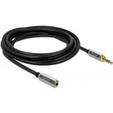 DeLOCK 85782 cavo audio 3 m 3.5mm Nero, Grigio, Cavo di prolunga Nero, 3.5mm, Maschio, 3.5mm, Femmina, 3 m, Nero, Grigio