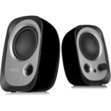 Edifier R12U 4W Nero, Argento altoparlante, Altoparlante PC Nero, 2.0 canali, Cablato, 3,5 mm, 4 W, 30 - 20000 Hz, Nero, Argento