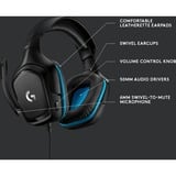 Logitech G432 Cuffia Padiglione auricolare Connettore 3.5 mm Nero, Blu Nero/Blu, Cuffia, Padiglione auricolare, Giocare, Nero, Blu, Stereofonico, Cablato