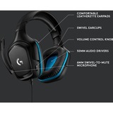 Logitech G432 Cuffia Padiglione auricolare Connettore 3.5 mm Nero, Blu, Cuffia da gioco Nero/Blu, Cuffia, Padiglione auricolare, Giocare, Nero, Blu, Stereofonico, Cablato