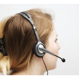 Logitech H111 Auricolare Cablato A Padiglione Ufficio Grigio, Headset grigio, Cablato, Ufficio, 20 - 20000 Hz, 74 g, Auricolare, Grigio
