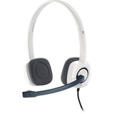 Logitech H150 Stereofonico Padiglione auricolare Bianco, Headset bianco, Call center/Ufficio, Stereofonico, Padiglione auricolare, Bianco, Cablato, Sovraurale, Vendita al dettaglio