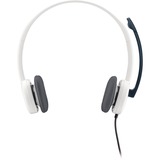 Logitech H150 Stereofonico Padiglione auricolare Bianco, Headset bianco, Call center/Ufficio, Stereofonico, Padiglione auricolare, Bianco, Cablato, Sovraurale, Vendita al dettaglio