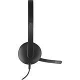Logitech H340 Auricolare Cablato A Padiglione Ufficio USB tipo A Nero, Headset Nero, Cablato, Ufficio, 20 - 20000 Hz, 100 g, Auricolare, Nero, Vendita al dettaglio