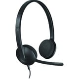 Logitech H340 Auricolare Cablato A Padiglione Ufficio USB tipo A Nero, Headset Nero, Cablato, Ufficio, 20 - 20000 Hz, 100 g, Auricolare, Nero, Vendita al dettaglio