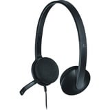 Logitech H340 Auricolare Cablato A Padiglione Ufficio USB tipo A Nero, Headset Nero, Cablato, Ufficio, 20 - 20000 Hz, 100 g, Auricolare, Nero, Vendita al dettaglio