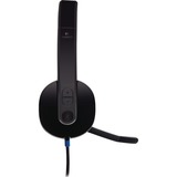 Logitech H540 Auricolare Cablato A Padiglione Ufficio USB tipo A Nero Nero, Cablato, Ufficio, 20 - 20000 Hz, 120 g, Auricolare, Nero, Vendita al dettaglio