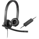 Logitech H570e Auricolare Cablato A Padiglione Ufficio USB tipo A Nero Nero, Cablato, Ufficio, 31,5 - 20000 Hz, 111 g, Auricolare, Nero