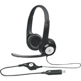Logitech LGT-H390 Cuffie e auricolari, Headset Nero, Cablato, Ufficio, 20 - 20000 Hz, 197 g, Auricolare, Nero, Vendita al dettaglio