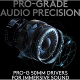Logitech Pro X Cuffia Padiglione auricolare Nero, Cuffia da gioco Nero, Cuffia, Padiglione auricolare, Giocare, Nero, Stereofonico, Manopola