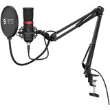 SPC Gear SM950 Nero Microfoni Nero, 18 - 21000 Hz, 16 bit, 48 kHz, 135 dB, Cardiode, Cablato