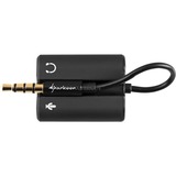 Sharkoon PMP35 cavo audio 0,12 m 3.5mm Nero, Adattatore Nero, 3.5mm, Maschio, 3.5mm, Femmina, 0,12 m, Nero