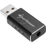 Sharkoon Pro S USB Schede audio, Scheda audio Nero, 24 bit, 100 dB, USB