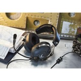 Thrustmaster T.Flight U.S. Air Force Edition Cuffia Padiglione auricolare Nero grigio/metallo, Cuffia, Padiglione auricolare, Giocare, Nero, Stereofonico, Manopola