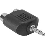goobay 3.5mm audio adaptor 3.5mm M 2x RCA FM Nero Nero, 3.5mm M, 2x RCA FM, Nero, Bulk