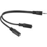 goobay AVK 317-020 0.2m cavo audio 0,2 m 3.5mm 2 x 3.5mm Nero Nero, 3.5mm, Maschio, 2 x 3.5mm, Femmina, 0,2 m, Nero