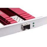 ASUS XG-C100F Interno Fibra 10000 Mbit/s Interno, Cablato, PCI Express, Fibra, 10000 Mbit/s, Rosso