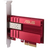 ASUS XG-C100F Interno Fibra 10000 Mbit/s, Scheda di rete Interno, Cablato, PCI Express, Fibra, 10000 Mbit/s, Rosso