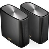 ASUS ZenWiFi AX XT8 (B-2-PK) router wireless Gigabit Ethernet Banda tripla (2.4 GHz/5 GHz/5 GHz) Nero, Router WIRELESS LTE Nero, Wi-Fi 6 (802.11ax), Banda tripla (2.4 GHz/5 GHz/5 GHz), Collegamento ethernet LAN, Nero, Router da tavolo