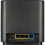 ASUS ZenWiFi AX XT8 (B-2-PK) router wireless Gigabit Ethernet Banda tripla (2.4 GHz/5 GHz/5 GHz) Nero, Router WIRELESS LTE Nero, Wi-Fi 6 (802.11ax), Banda tripla (2.4 GHz/5 GHz/5 GHz), Collegamento ethernet LAN, Nero, Router da tavolo