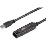 ATEN Cavo extender USB 3.1 Gen1 da 10 m Nero, 10 m, USB A, USB A, USB 3.2 Gen 1 (3.1 Gen 1), 5000 Mbit/s, Nero