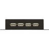 ATEN Extender USB 2.0 CAT 5 a 4 Porte (fino a 50 m) Nero, Trasmettitore e ricevitore, Cablato, 50 m, Cat5, Cat5e, Cat6, Nero, Metallo