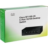 Cisco Small Business SF110D-05 Non gestito L2 Fast Ethernet (10/100) Nero Nero, Non gestito, L2, Fast Ethernet (10/100), Full duplex