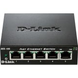 D-Link DES-105 Non gestito L2 Nero Nero, Non gestito, L2, Full duplex