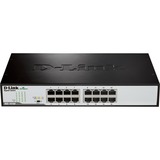 D-Link DGS-1016D/E switch di rete Non gestito Nero, Metallico Nero, Non gestito, Full duplex, Montaggio rack