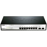 D-Link DGS-1210-10 switch di rete Gestito L2 Gigabit Ethernet (10/100/1000) 1U Nero, Grigio Gestito, L2, Gigabit Ethernet (10/100/1000), Full duplex, Montaggio rack, 1U